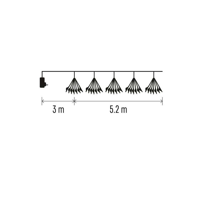 Vianočná girlanda Emos D3AC09, nano, studená biela, 5,2mm