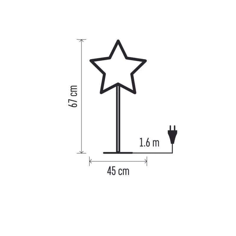 Vianočná hviezda papierová s bielym stojanom Emos DCAZ14, 45 cm