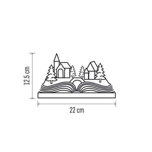 Vianočná LED dedinka - kniha Emos DCLW21, teplá biela, 12,5 cm
