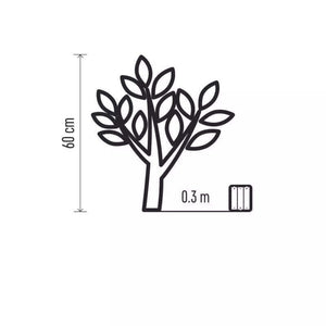 Vianočná vetvička s perlami Emos DCTW08, teplá biela, 60 cm