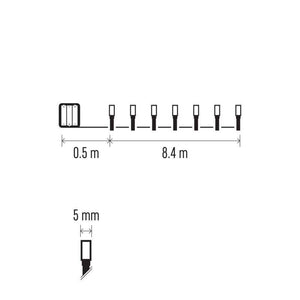 Vianočné osvetlenie Emos D4FW03, teplá biela, 8,4m