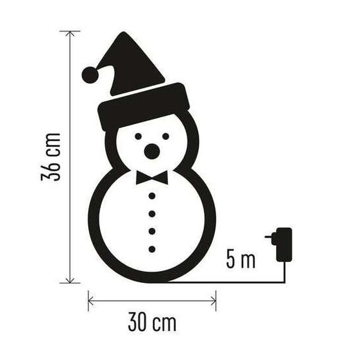 Vianočné snehuliak Emos DCFC18, studená biela, 38cm