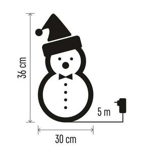 Vianočné snehuliak Emos DCFC18, studená biela, 38cm