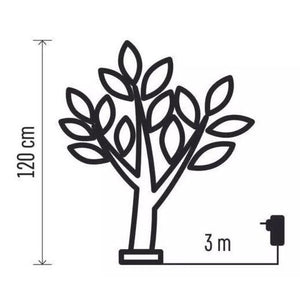 Vianočný svietiaci stromček Emos DCTW13, teplá biela, 120 cm