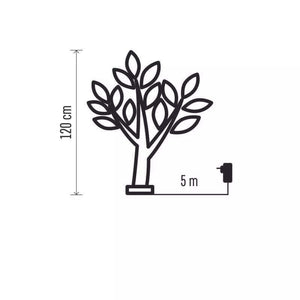 Vianočný svietiaci stromček s bobuľami Emos DCTW14, 120 cm POŠKODENÝ OBAL