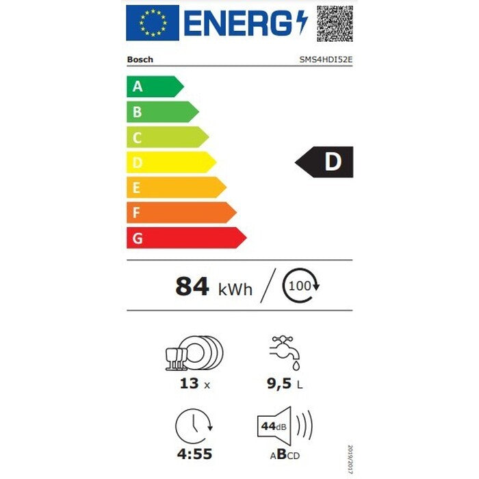 Voľne stojaca umývačka riadu Bosch SMS4HDI52E, 60 cm, 13 súprav