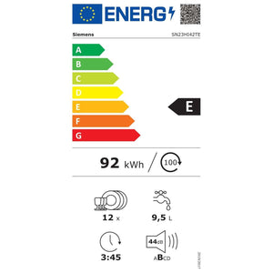 Voľne stojaca umývačka riadu Siemens SN23HI42TE