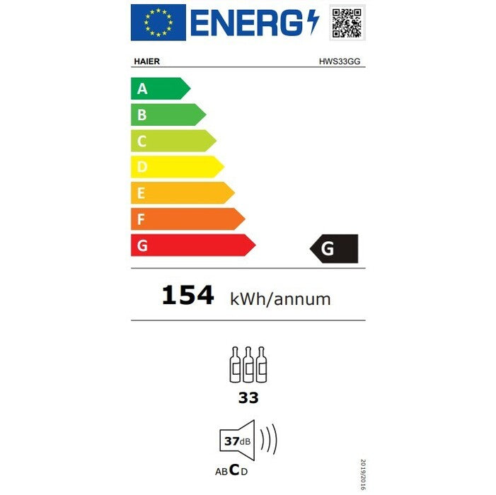 Voľne stojaca vinotéka Haier HWS33GG