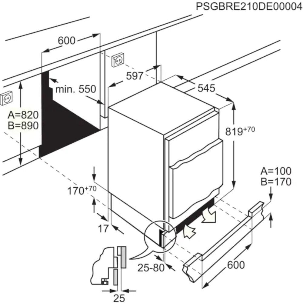 Vstavaná chladnička AEG SKB582F1AF