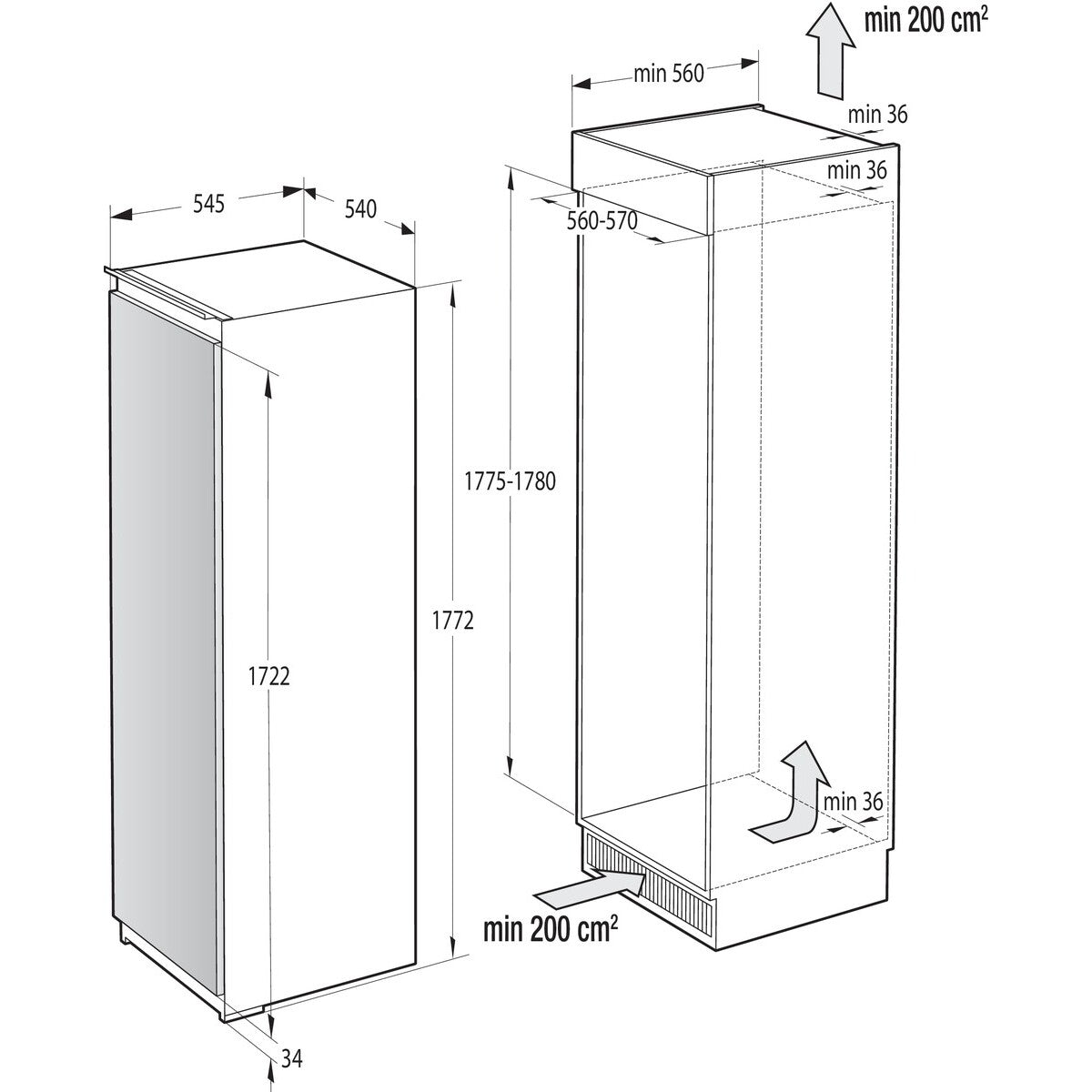 Vstavaná chladnička Gorenje RBI4182E1