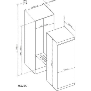 Vstavaná chladnička Kluge KC2294J POŠKODENÝ OBAL