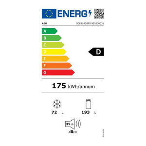 Vstavaná kombinovaná chladnička AEG SCE818D3FS