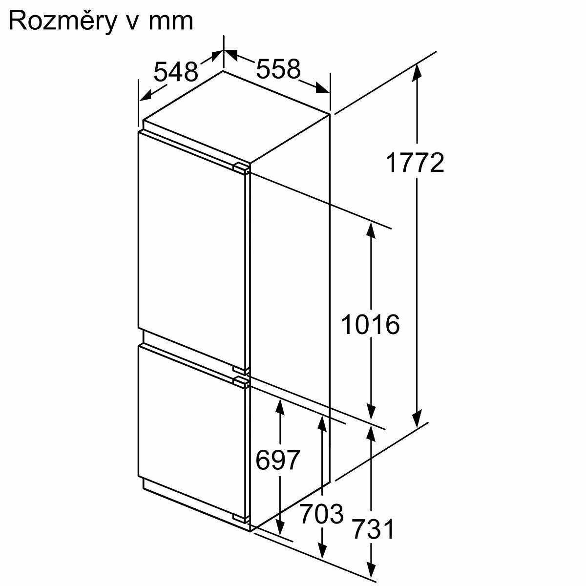 Vstavaná kombinovaná chladnička Bosch KIN86ADD0