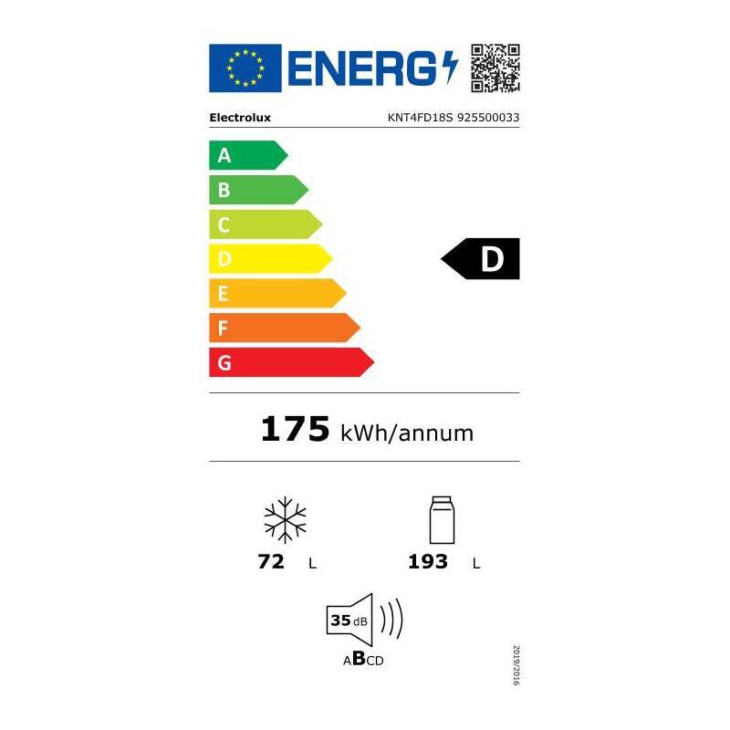 Vstavaná kombinovaná chladnička Electrolux KNT4FD18S