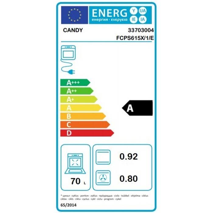 Vstavaná parná rúra Candy FCPS615X/1/E