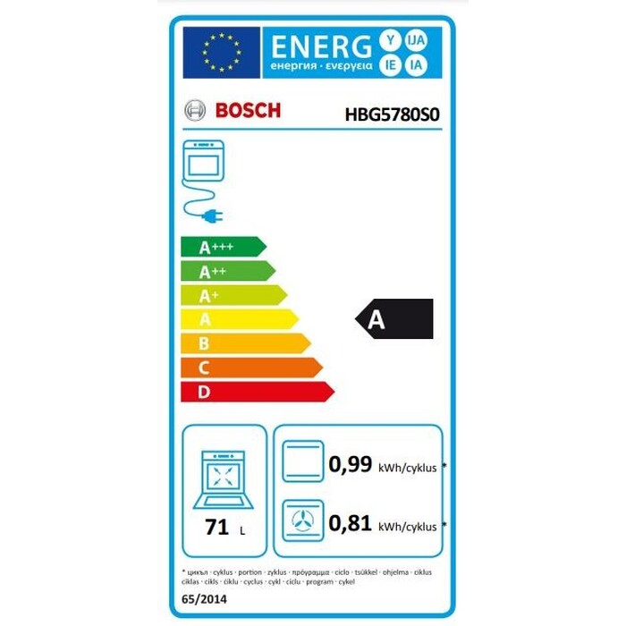 Vstavaná rúra Bosch HBG5780S0