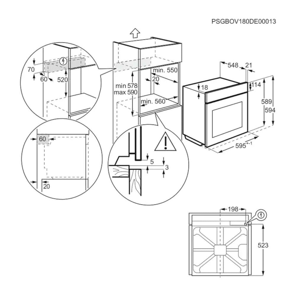 Vstavaná rúra Electrolux EOA5220AOR