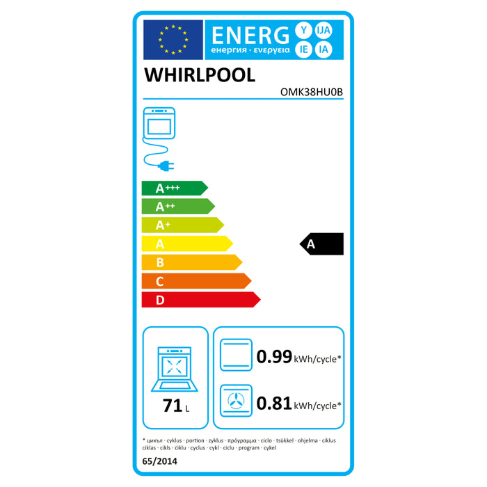 Vstavaná rúra Whirlpool OMK38HU0B