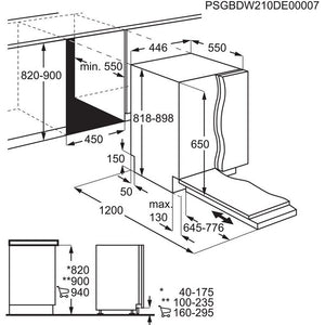 Vstavaná umývačka riadu AEG  FSE72537P, 45cm,10sád