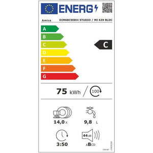 Vstavaná umývačka riadu Amica MI 639 BLDC, C, 60 cm, 14 súprav