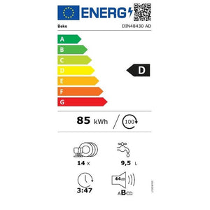 Vstavaná umývačka riadu Beko DIN48430AD, 60cm, 14sád