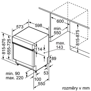 Vstavaná umývačka riadu Bosch SMI4HVS37E, 60 cm