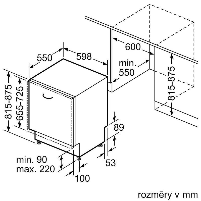 Vstavaná umývačka riadu Bosch SMV4ECX24E, 60cm, 14sad