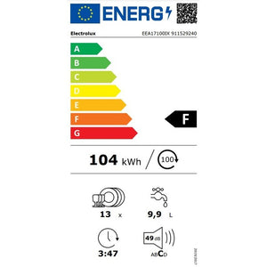 Vstavaná umývačka riadu Electrolux EEA17100IX, 60cm, 13sád