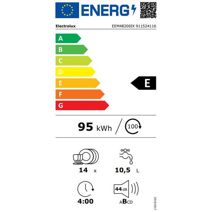 Vstavaná umývačka riadu Electrolux EEM48200IX, 60cm, 14sád