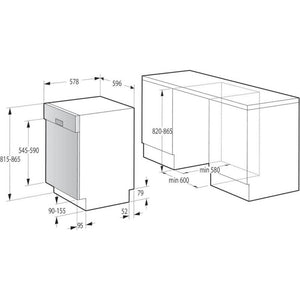 Vstavaná umývačka riadu Gorenje GI62040X,13sad,60cm