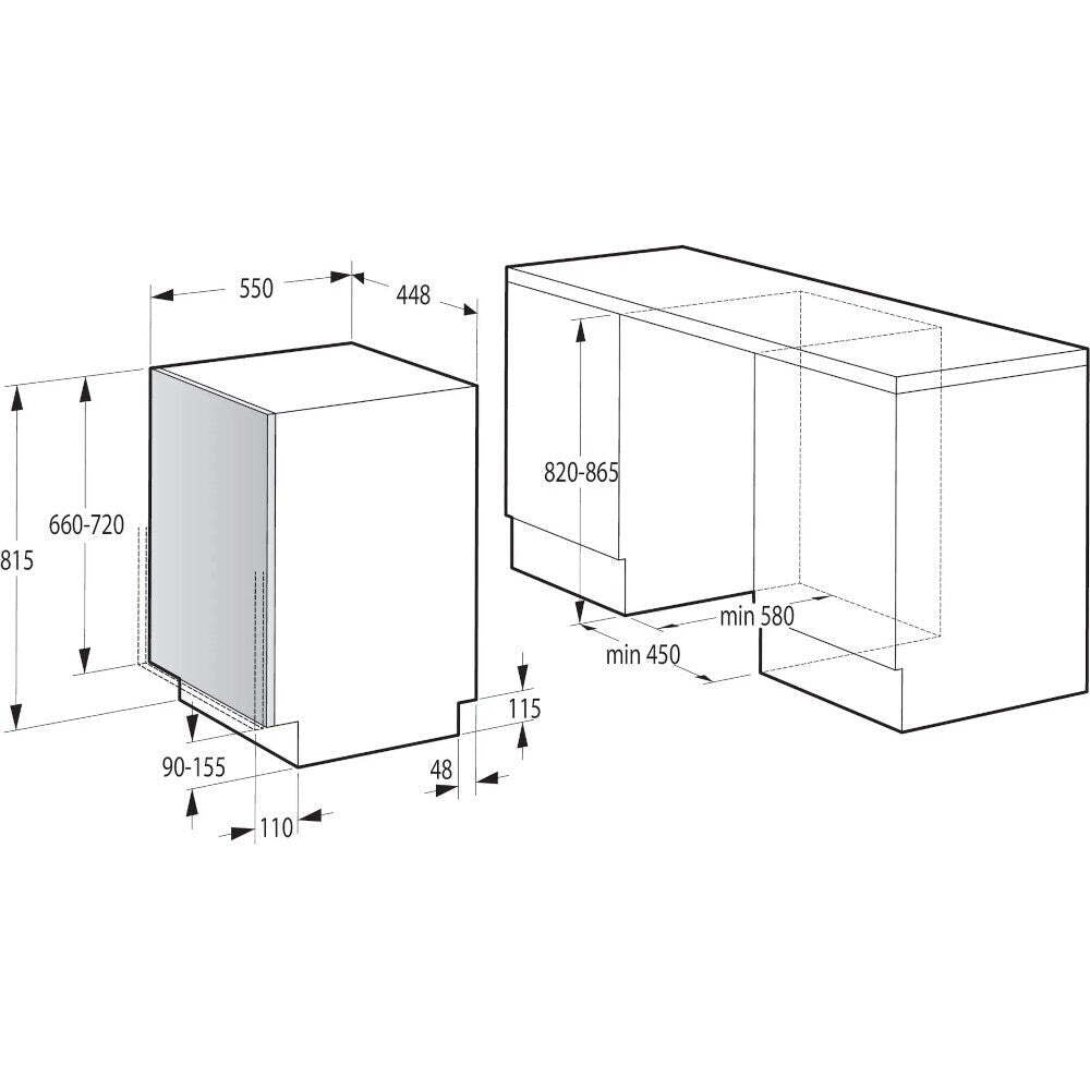 Vstavaná umývačka riadu Gorenje GV520E10,11sad,45cm POŠKODENÝ OB