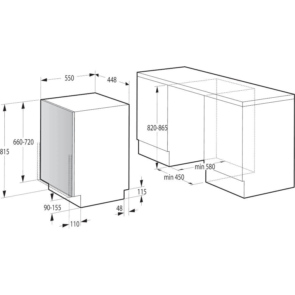 Vstavaná umývačka riadu Gorenje GV520E15, 45cm, 9sád