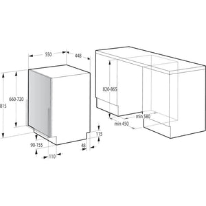 Vstavaná umývačka riadu Gorenje GV520E15, 45cm, 9sád