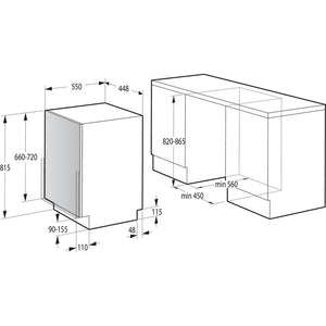 Vstavaná umývačka riadu Gorenje GV583C10, 45 cm, 10 sád