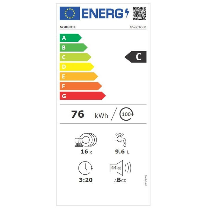 Vstavaná umývačka riadu Gorenje GV663C60, 60 cm, 16 sad VADA VZHĽ