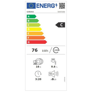 Vstavaná umývačka riadu Gorenje GV673C60, 60 cm, 16 sád