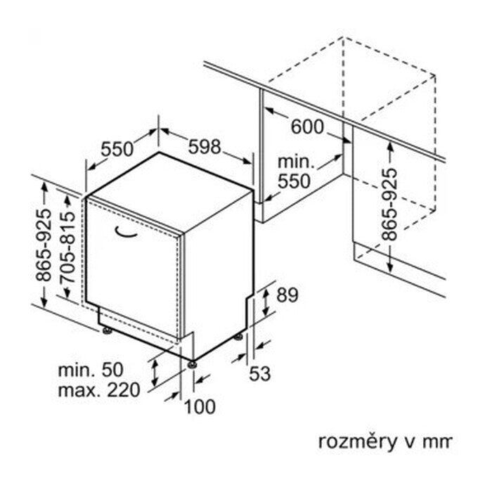 Vstavaná umývačka riadu Siemens SX73HX60CE, 60 cm, 14 súprav POŠ