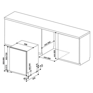 Vstavaná umývačka riadu Whirlpool WI 3010