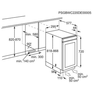 Vstavaná vinotéka Electrolux EWUS018B7B