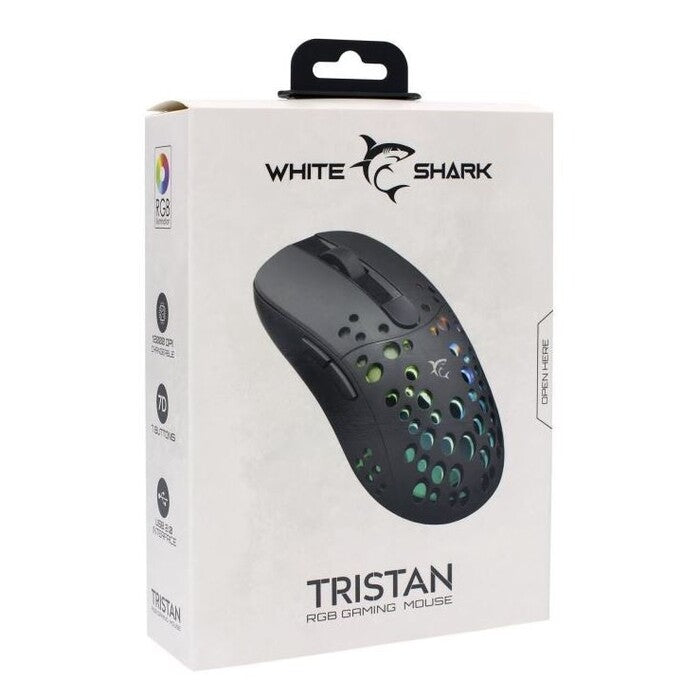 White Shark herná myš GM-9004 TRISTAN Crni RGB, 12.000 dpi