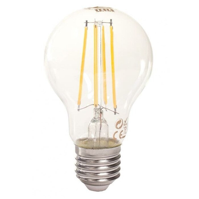 LED žiarovka Tesla, Filament retro, E27, 8W, 2700K, teplá biela